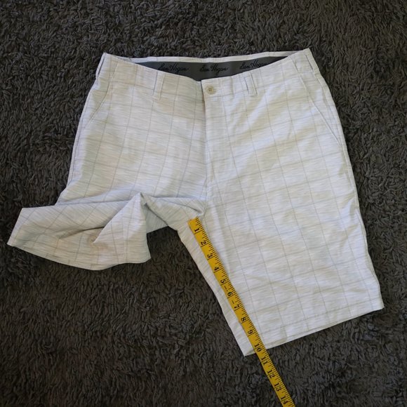 Golf Shorts Mens White Plaid 34 Waist Ben Hogan Golfing Golfer - Picture 4 of 5